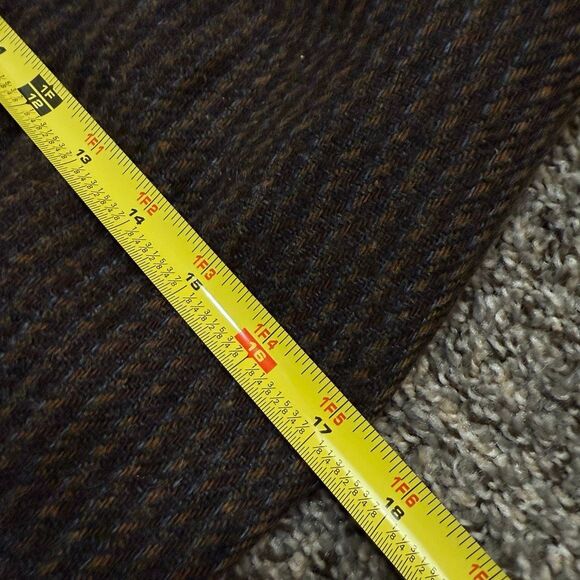 Vintage High Waisted Plaid Pants Brown Black Wool Straight Leg San Gallo 6 Small - Picture 6 of 7